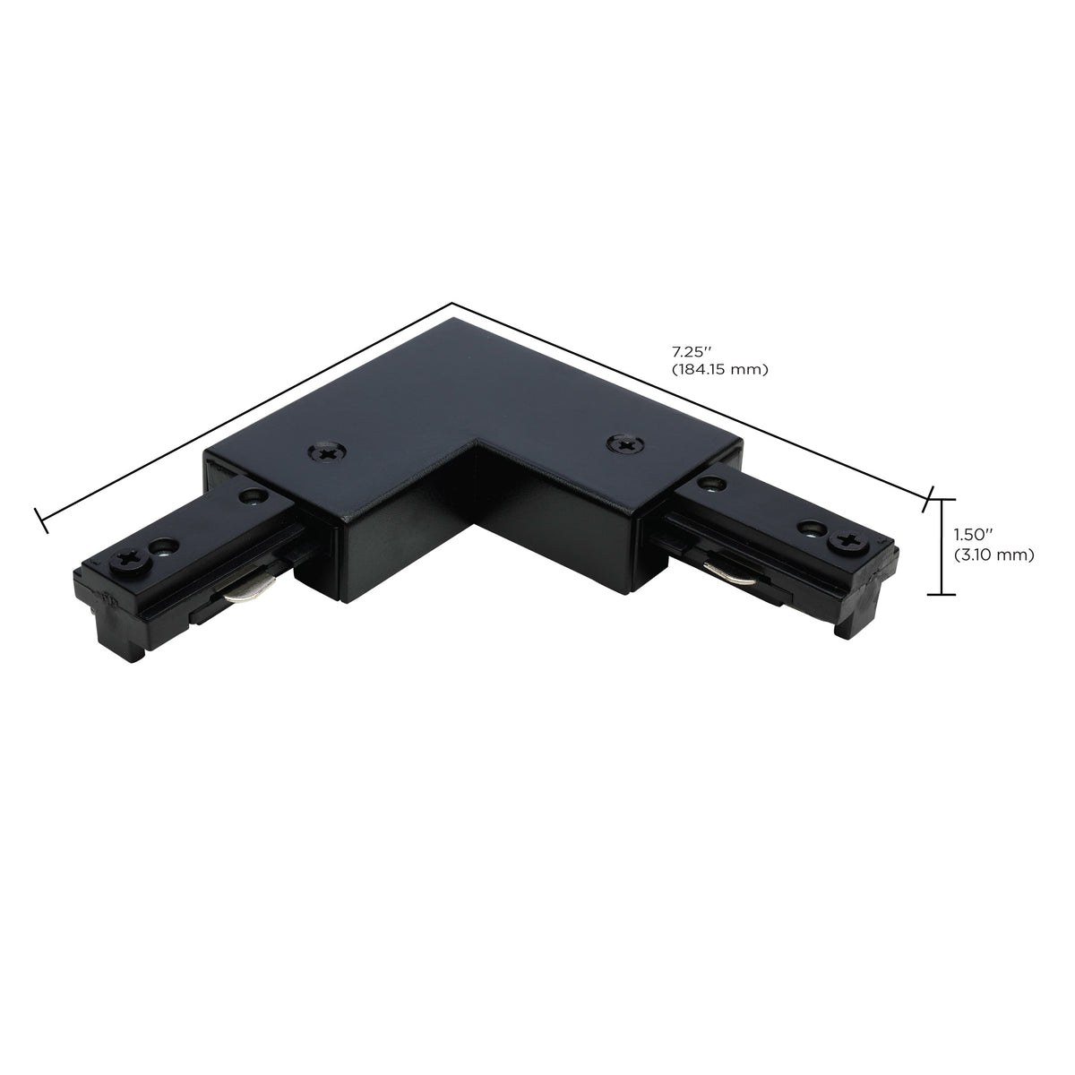 L Connector - Reverse Polarity - Black Finish - H-Style