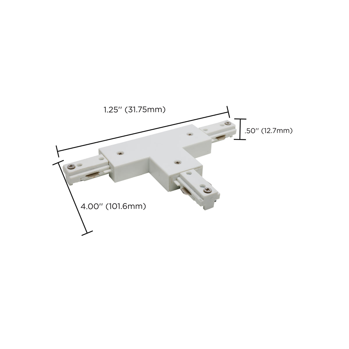 T Connector - Reverse Polarity - White Finish - H-Style