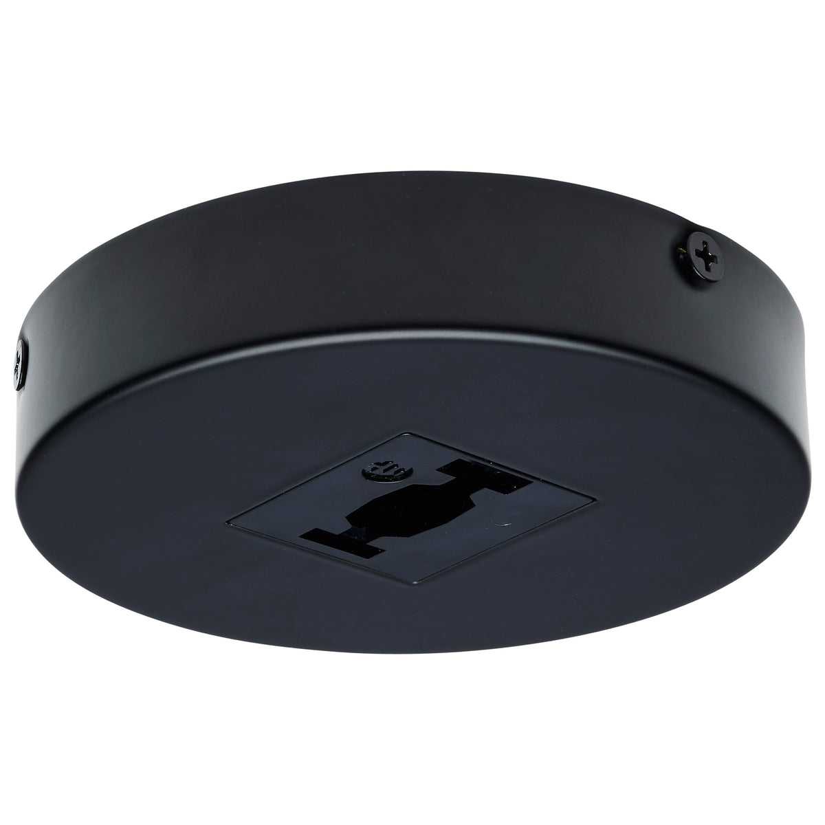 Single Monopoint Adapter - Round - Black Finish - H-Style bulb or fixture view