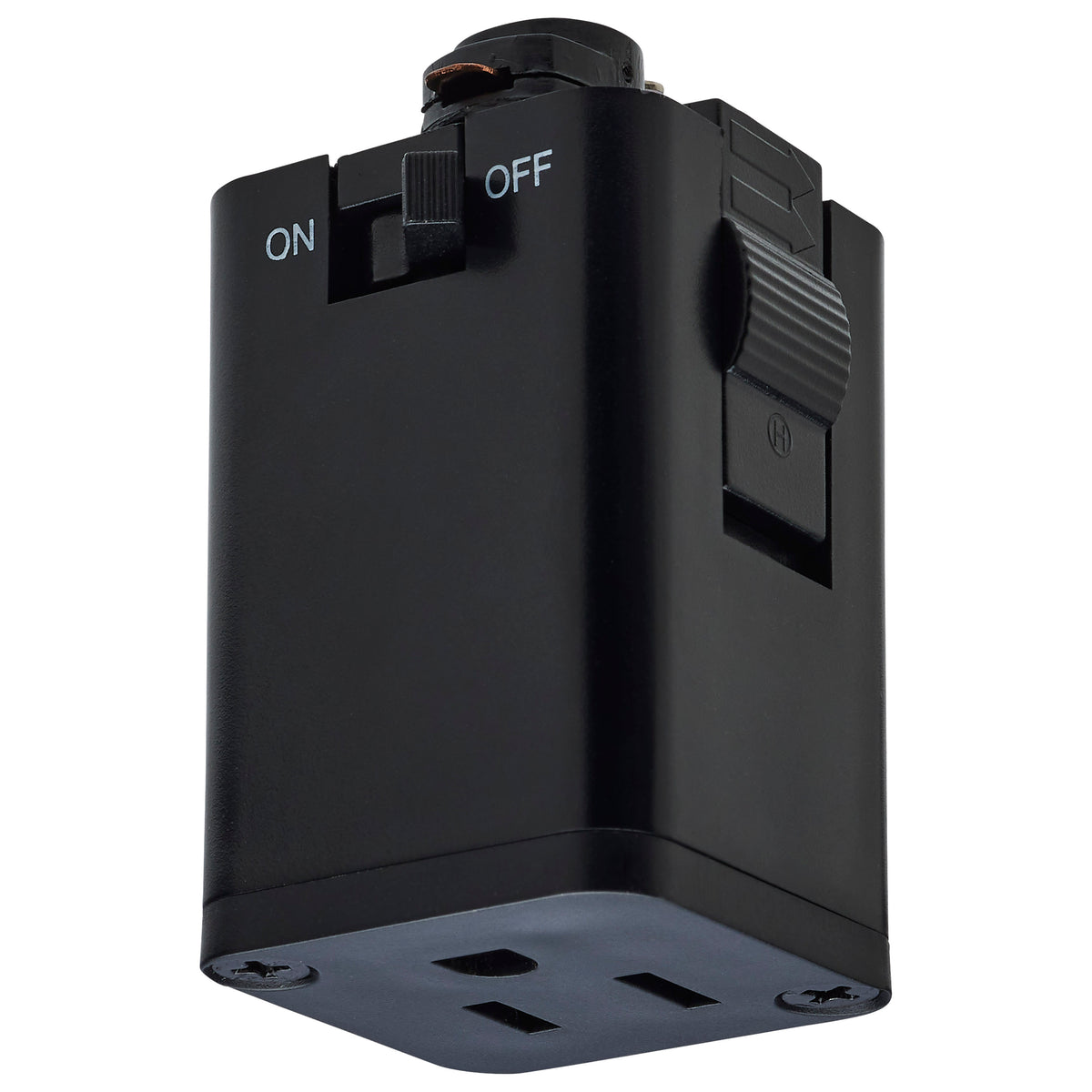 Outlet Track Adapter - Black Finish - H-Style