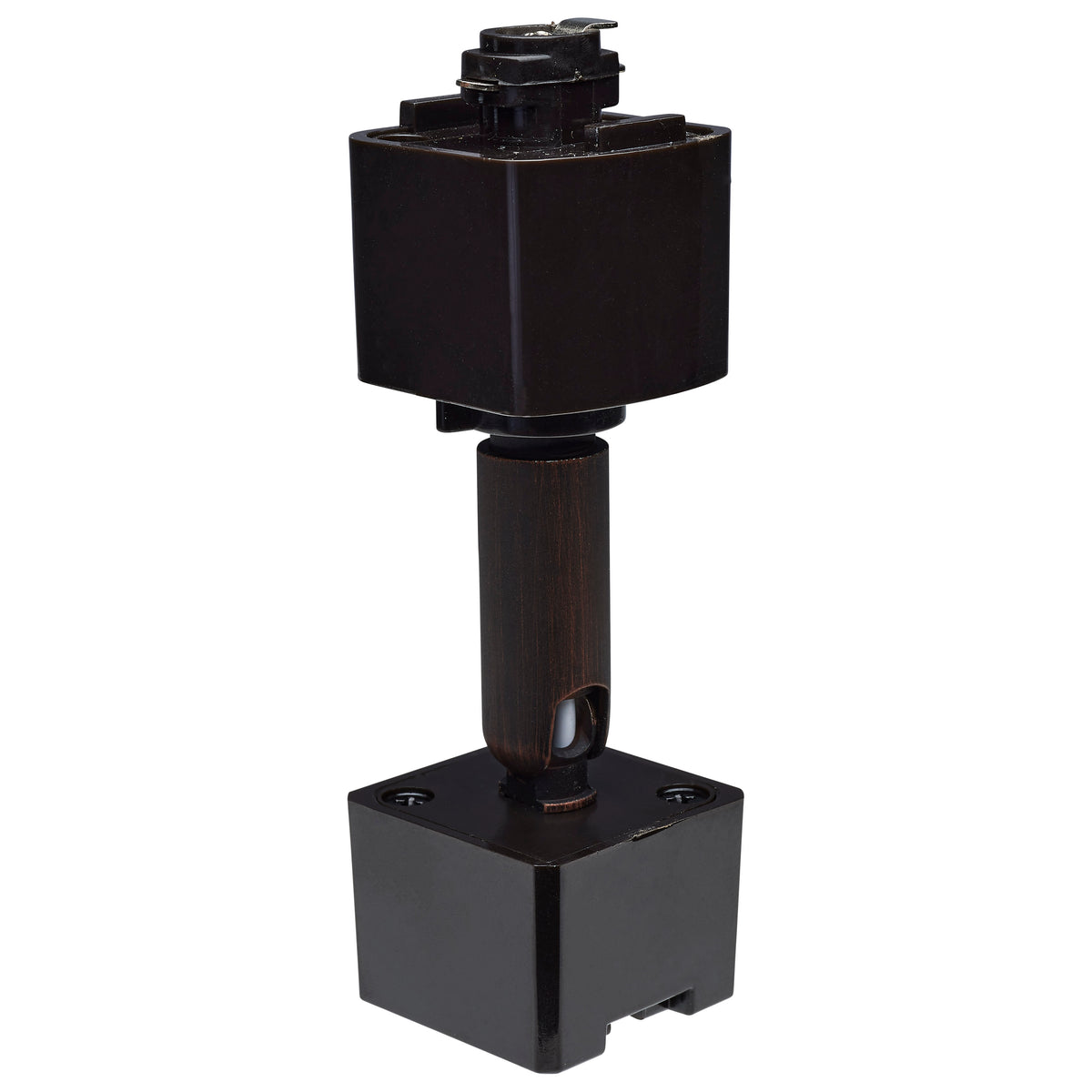 Sloped Ceiling Track Adapter - Brown Finish - H-Style bulb or fixture view