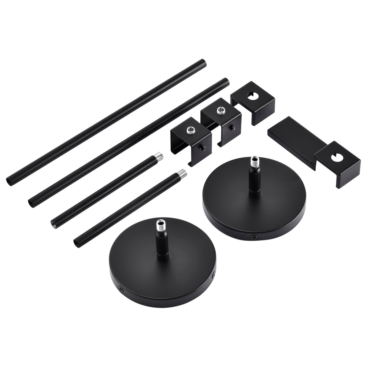 Adjustable Track Pendant Kit - Black Finish - H-Style bulb or fixture view
