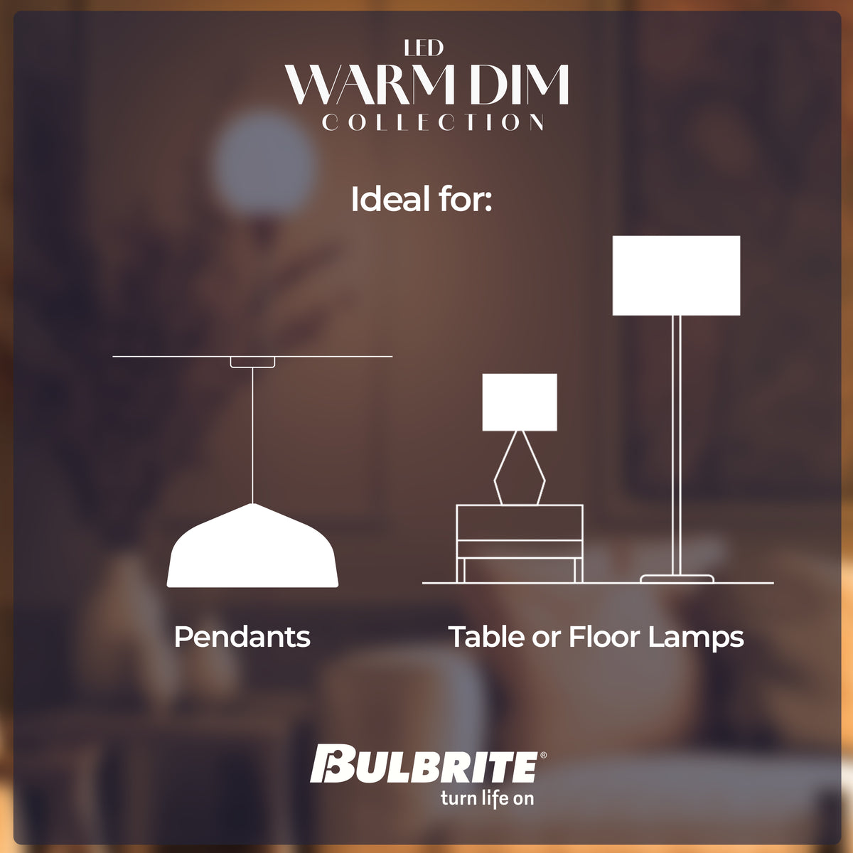 Bulbrite 9W LED A19 Light Bulbs, Warm Dimming 3000K (Soft White) – 1800K Candlelight, 800 Lumens, (2-Pack)