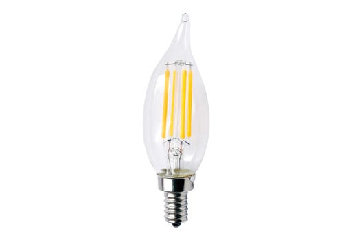LED Chandelier (CA10) Filament Bulb Clear Candelabra (E12) 120V product image