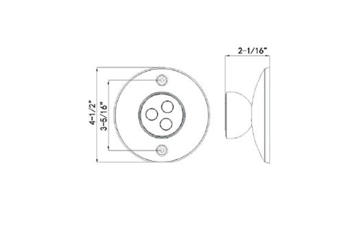 Emergence LED Single Remote Round Head Indoor - Black