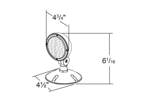 Emergence LED Single Remote Round Head Outdoor - Black