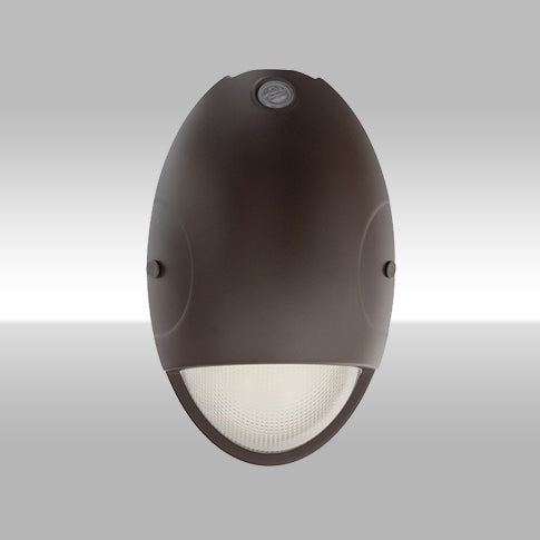 MaxLite Guardmax Oval Security Wall Pack, 120, CCT Selectable 3500K Bronze