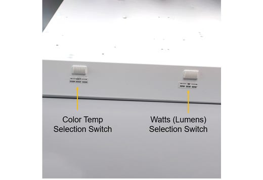LED 2x4 Center Basket Troffer Controls Ready 3.5mm Receptacle Lumen & Color Selectable (4000-5000Lum 30-35-40W 3500K-4000K-5000K) UNV 120-277V 0-10V Dimmable