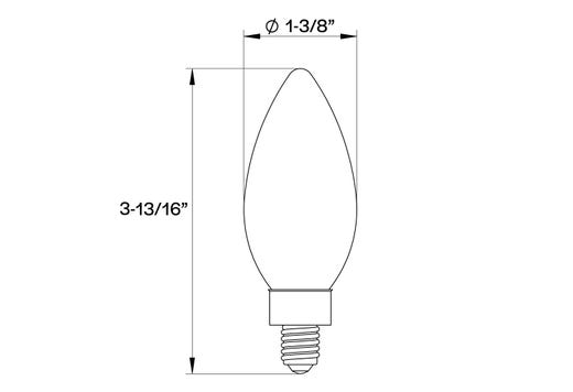 LED Filament B11 E12 Frosted - 5.5W