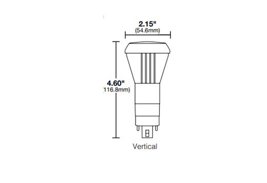 LED Bypass Plug-in Vertical 10W watts 3500K G24q-GX24q-G24d-GX24d base 120-277V 1000 lumens 82 CRI Non-Dimmable 50000 hour