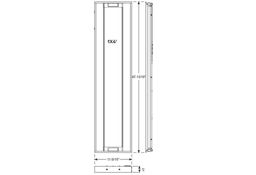 LED 1x4 Center Basket Troffer Controls Ready 3.5mm Receptacle Lumen & Color Selectable (2500-4000Lum 20-25-30W 3500K-4000K-5000K) UNV 120-277V 0-10V Dimmable