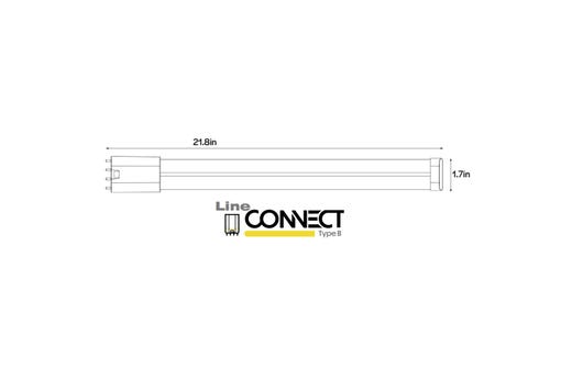 LED Direct Linear Plug-In (Type A) 13W watts 3000K 2G11 base 120-277V 2050 lumens 83 CRI Non-Dimmable 50000 hours