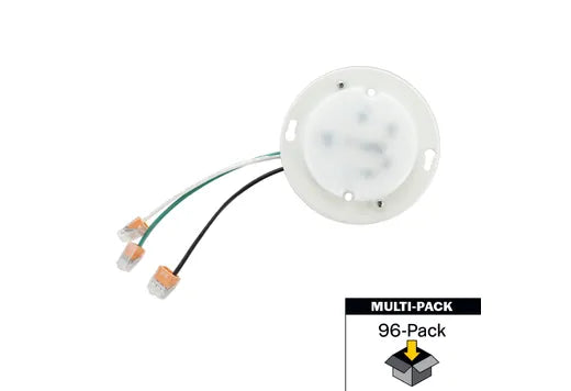 Temporary Disk Light 4in 96-PACK Round 10.5W 5000K White Trim 120V 90CRI 820Lumen Non-Dim