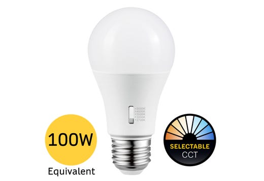 LED A19 Lamp Medium (E26) Color Selectable 2700K-5000K 15W (100W product image