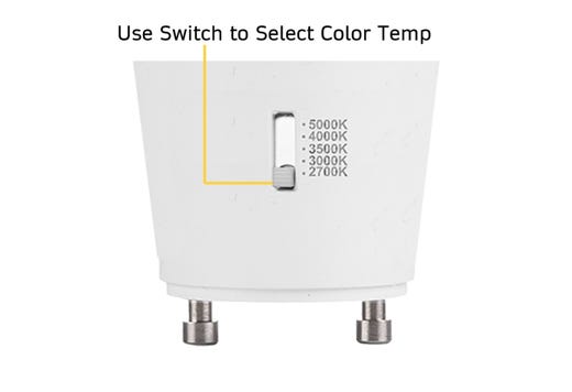 LED A19 Lamp GU24 Base Color Selectable 2700K-5000K 15W 1600 Lumens (100W Equiv) Dimmable T20