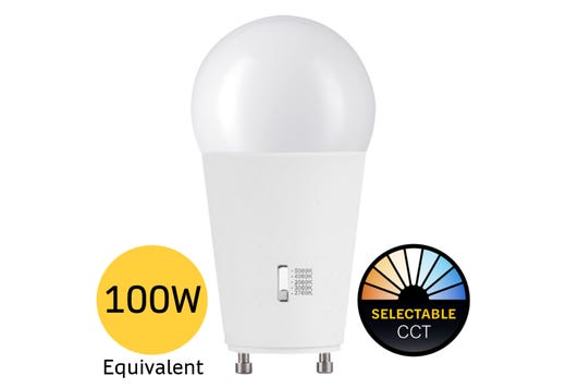 LED A19 Lamp GU24 Color Selectable 2700K-5000K 15W (100W Equiv)