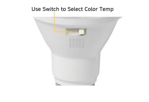 LED PAR20 Flood (40D) Color Selectable 2700K-5000K 7W 550 Lumens (50W Equiv) Dimmable T20