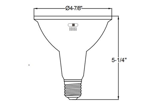 LED PAR38 Flood (40D) Color Selectable 2700K-5000K 13W 1100 Lumens (90W Equiv) Dimmable T20