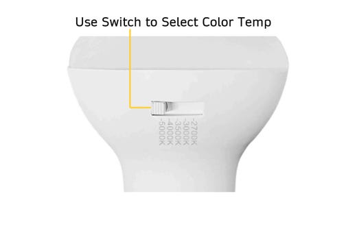 LED BR20 Flood (110D) Color Selectable 2700K-5000K 6W 525 Lumens (45W Equiv) Dimmable T20