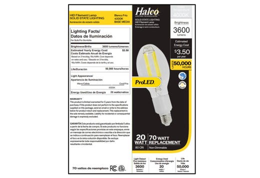LED HID Filament ED17 Bulb Retrofit - 15/20W
