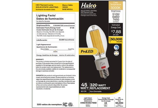 LED HID Filament ED23.5 Bulb Retrofit