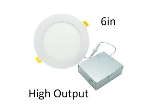 LED Select Slim Downlight 6in 13W Smooth Trim 2700K-5000K Color