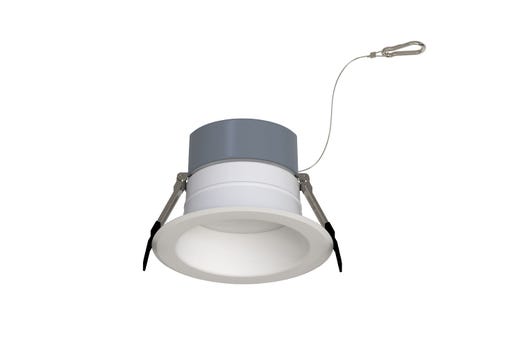 Commercial Retrofit Downlight, 4in, Lumen and CCT Select, 120-277V, Dimmable TRIAC/ELV & 0-10V, White Reflector, White Flange