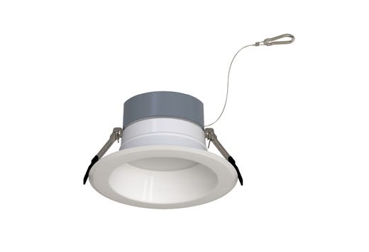 Commercial Retrofit Downlight, 6in, Lumen and CCT Select, 120-277V, Dimmable TRIAC/ELV & 0-10V, White Reflector, White Flange