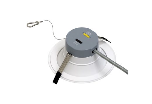 Commercial Retrofit Downlight, 8in, Lumen and CCT Select, 120-277V, Dimmable TRIAC/ELV & 0-10V, White Reflector, White Flange