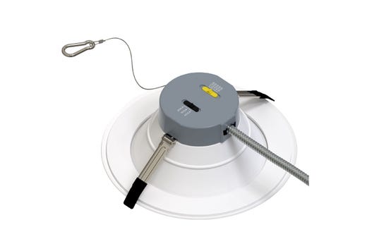 Commercial Retrofit Downlight, 10in, Lumen and CCT Select, 120-277V, Dimmable TRIAC/ELV & 0-10V, White Reflector, White Flange