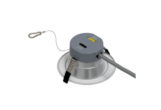 Commercial Retrofit Downlight, 6in, Lumen and CCT Select, 120-277V, Dimmable TRIAC/ELV & 0-10V, Haze Reflector, White Flange