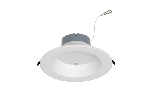 Commercial Retrofit Downlight, 10in, Emergency Battery Ready, Lumen and CCT Select, 120-277V, Dimmable TRIAC/ELV & 0-10V, White Reflector, White Flange