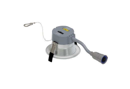 Commercial Retrofit Downlight, 4in, Emergency Battery Ready, Lumen and CCT Select, 120-277V, Dimmable TRIAC/ELV & 0-10V, Haze Reflector, White Flange