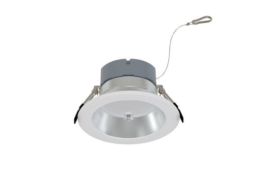 Commercial Retrofit Downlight, 6in, Emergency Battery Ready, Lumen and CCT Select, 120-277V, Dimmable TRIAC/ELV & 0-10V, Haze Reflector, White Flange