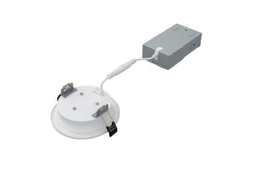 LED Slim Downlight 4in, Baffle Trim, 9W, 750 Lumen, Push Lens for CCT Select 27/30/35/40/50, 90CRI, 120V Triac Dim