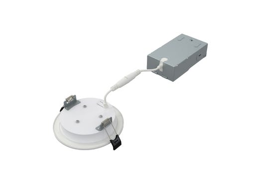 LED Slim Downlight 4in, Smooth Trim, 9W, 750 Lumen, Push Lens for CCT Select 27/30/35/40/50, 90CRI, 120V Triac Dim