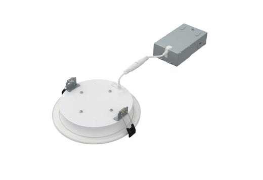 LED Slim Downlight 6in, Baffle Trim, 13W, 1100 Lumen, Push Lens for CCT Select 27/30/35/40/50, 90CRI, 120V Triac Dim