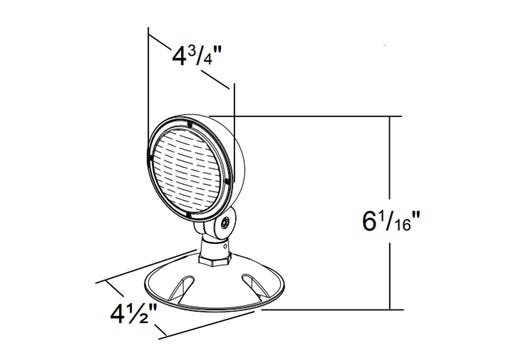Evade Single Remote Outdoor Head Gen2 - Round Head Wet Location Rated