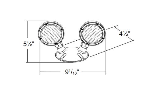 Evade Double Remote Outdoor Head Gen2 - Round Heads Wet Location Rated