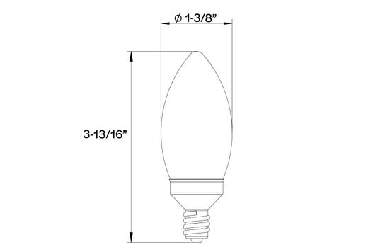 LED Filament B11 E12 Frosted - 8.8W