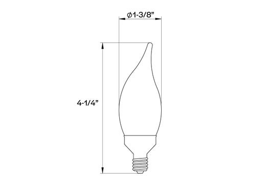 LED Filament CA11 E12 Clear - 8.8W