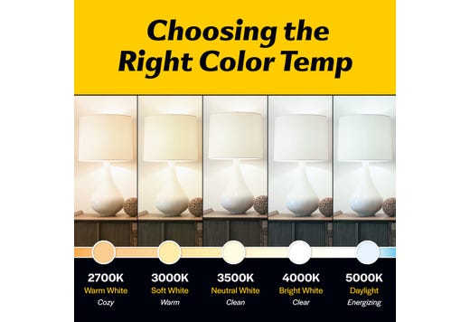 LED A19 Lamp Medium (E26) Base Color Selectable 2700K-5000K 11W 1100 Lumens (75W Equiv) Dimmable T20