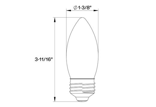LED Filament 3-Way B11 E26 Frosted