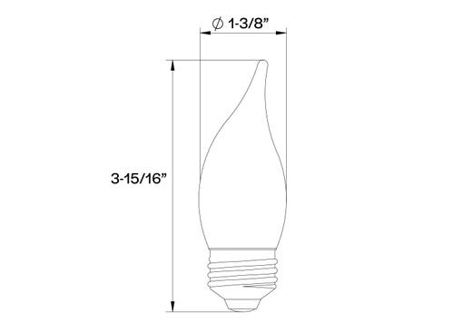LED Filament 3-Way CA11 E26 Clear