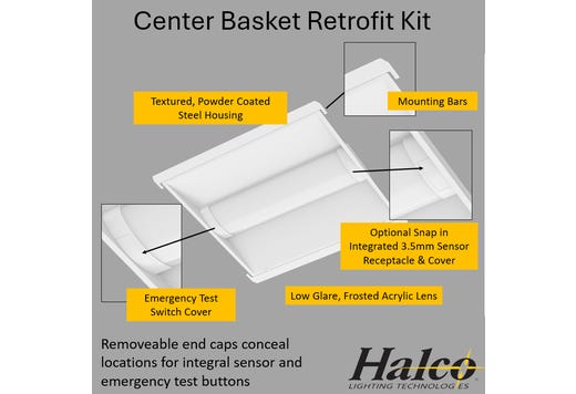 LED 2x4 Center Basket Troffer Retrofit Kit Controls Ready 3.5mm Receptacle Lumen & Color Selectable (4000-5000Lum 30-35-40W 3500K-4000K-5000K) UNV 120-277V 0-10V Dimmable