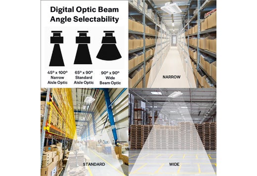 LED Controls Ready Compact Linear Highbay-1 Lumen & Color Select 14,600-19,500LM (90W-110W-130W) 35-40-50K Adj Beam Angle (Narrow, Standard, Wide) Z10 Sensor Socket 120-277VAC with Suspended Chain Mount (Gen-2)