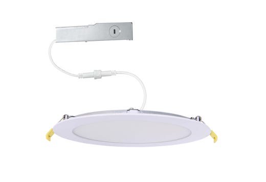 Commercial Slim Downlight 6in 15W Lumen Select 820-1100-1230lm 2700-5000K Color Selectable Smooth Trim 120-277V Dimmable TRIAC-ELV & 0-10V