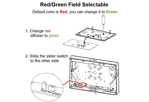 Emergence LED Die-Cast Exit Sign, Field Selectable Red/Green Legend, Brushed Aluminum Face, Black Housing, Single/Double Face, Selectable Manual or Self-Diagnostics, Selectable AC or 90+ mins Battery Back-Up