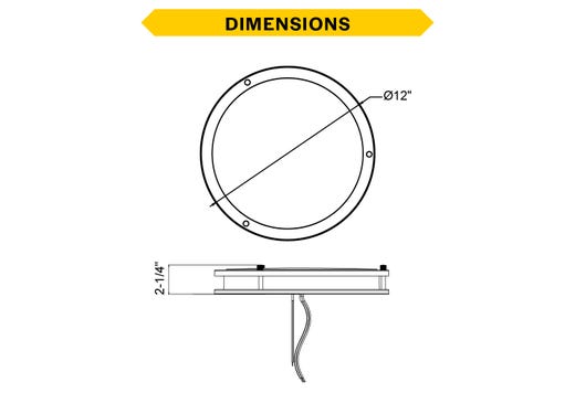 Flush Mount Brushed Nickel Double Ring 12" Selectable CCT 27/30/35/40/50K 15W 1250LM 120V TRIAC Dimming Plastic Lens