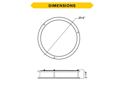 Flush Mount Brushed Nickel Double Ring 14" Selectable CCT 27/30/35/40/50K 21W 1700LM 120V TRIAC Dimming Plastic Lens